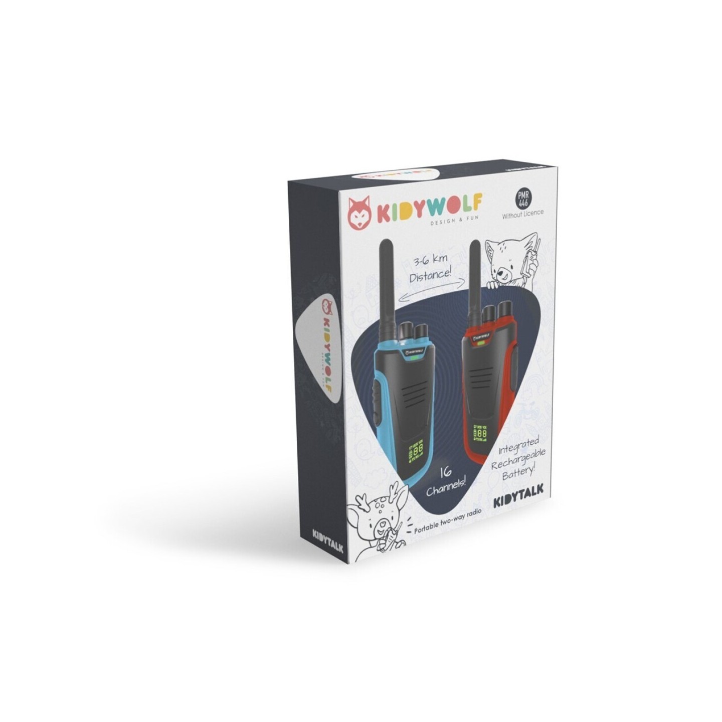 Kidytalk Walkie Talkies Azul/Rojo
