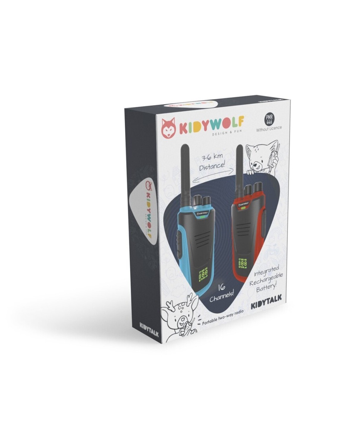 Kidytalk Walkie Talkies Azul/Rojo