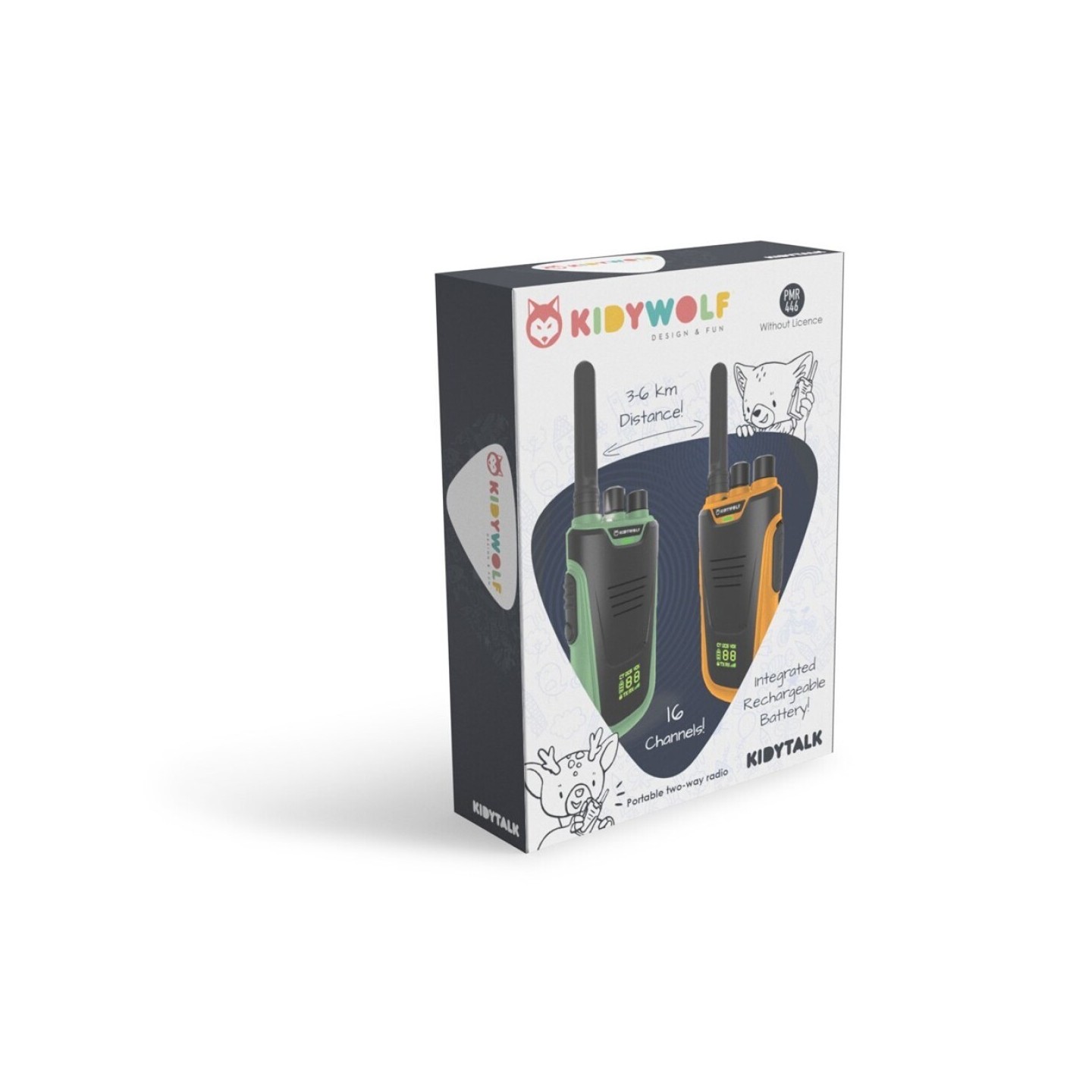 Kidytalk Walkie Talkies Verde/Naranja