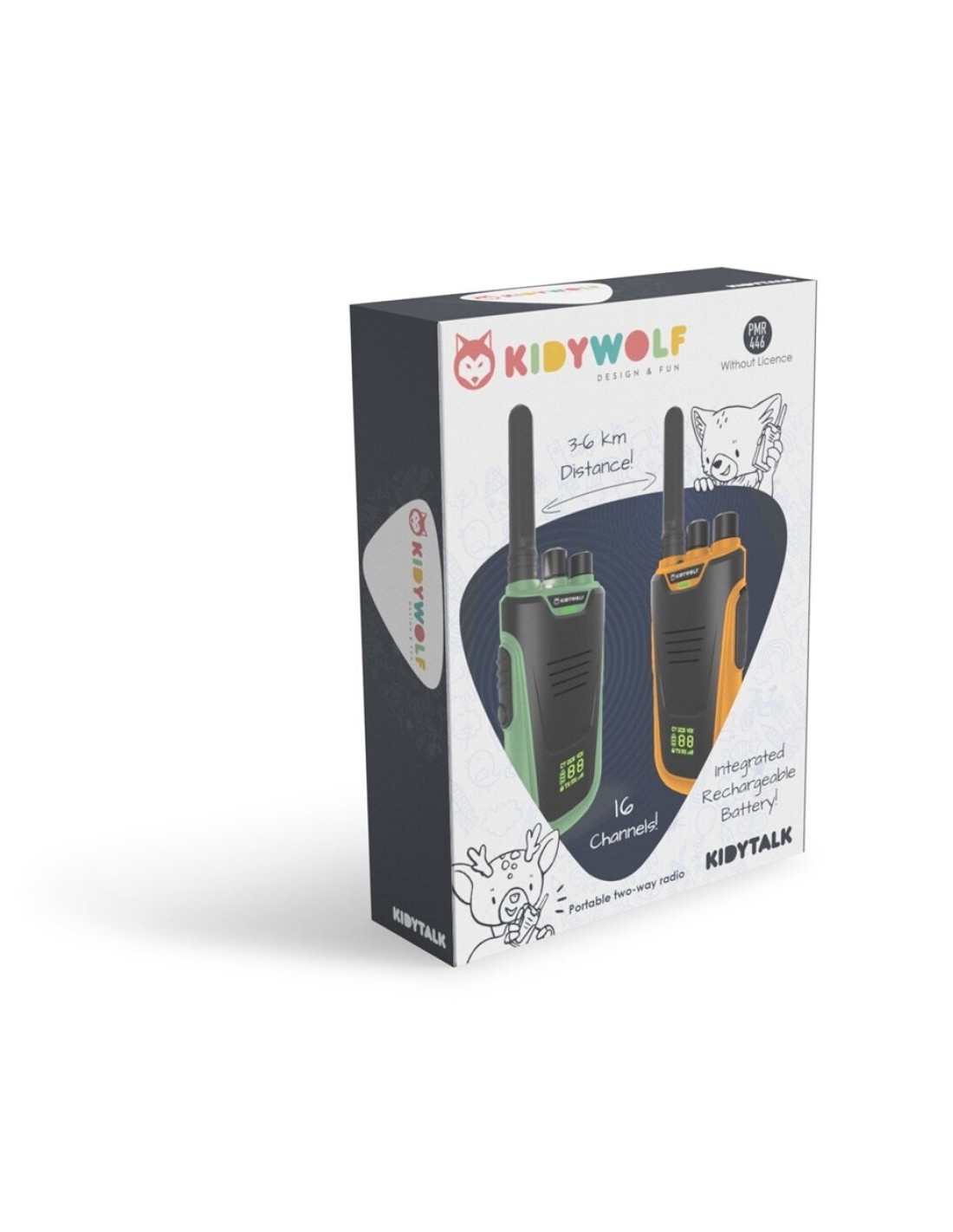Kidytalk Walkie Talkies Verde/Naranja