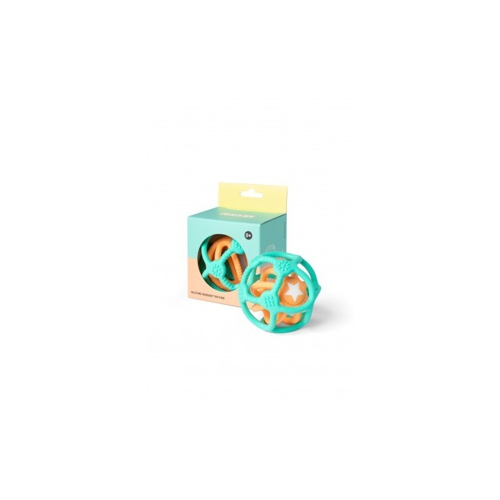Set de 2 pelotas sensoriales de silicona Verde y Naranja
