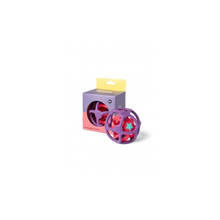 Set de 2 pelotas sensoriales de silicona Lila y Rosa