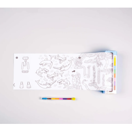 Set Bolsillo Colorear + 8 Pinturas Ocean