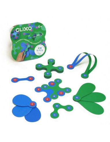 Clixo Itsy Pack - Verde/Azul 18 Piezas