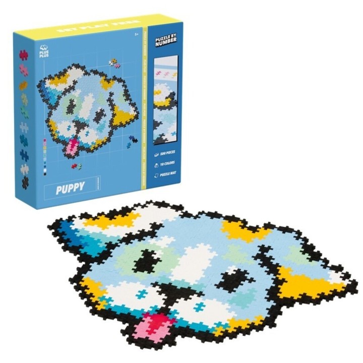 Plus Plus Puzle by Number 500 Piezas - Cachorro