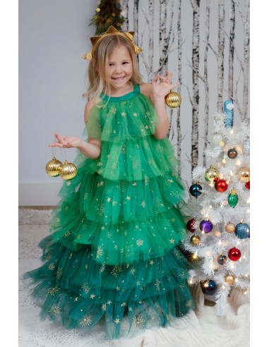 Vestido Árbol de Navidad con Tiara