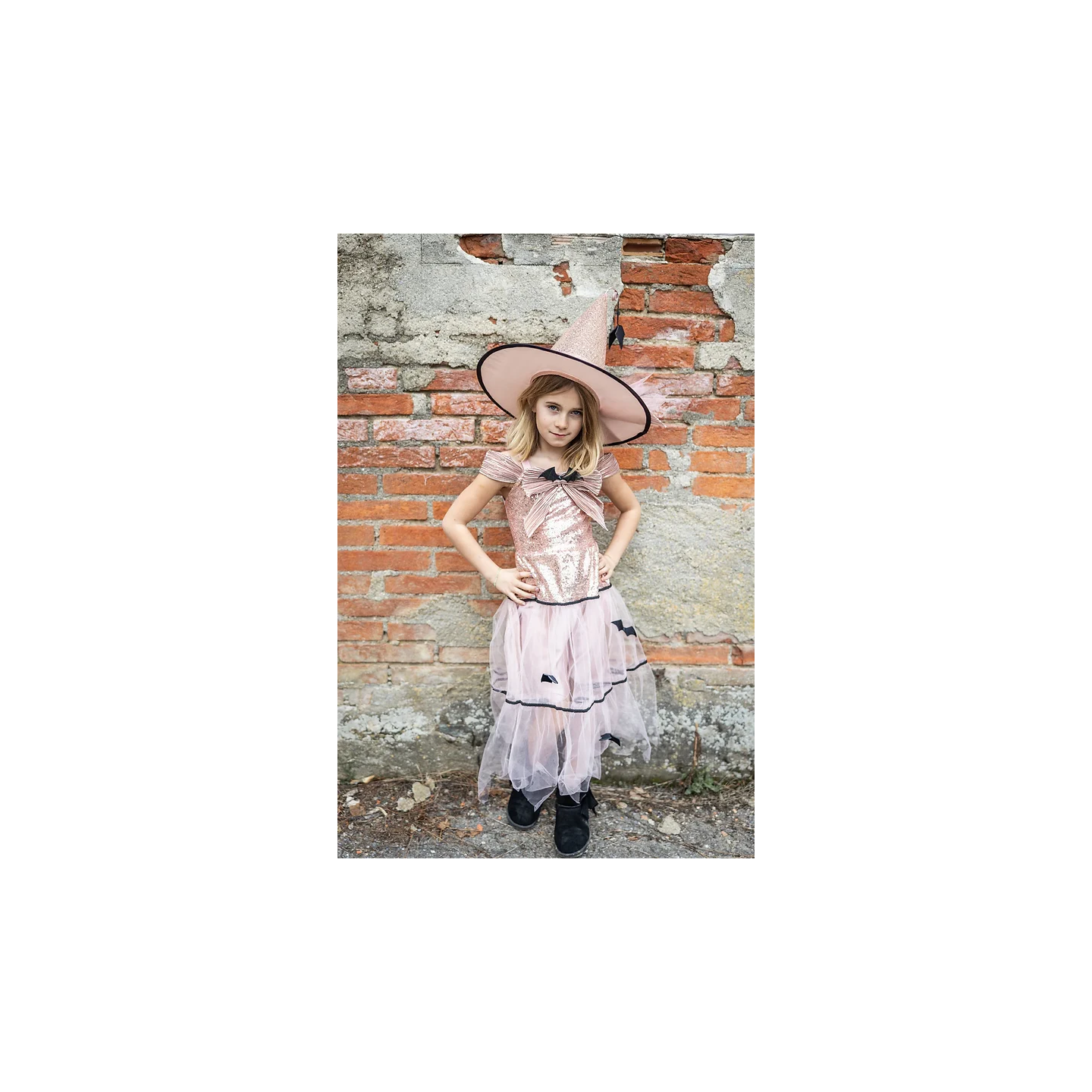 Vestido y Sombrero Bruja Glamurosa
