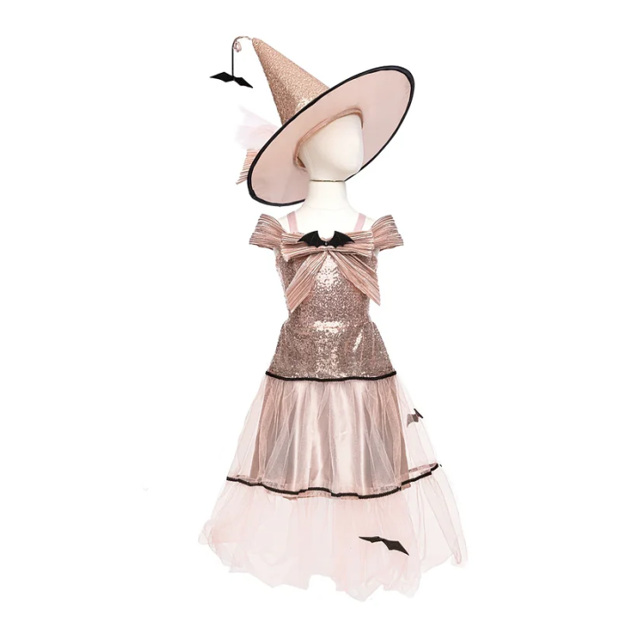 Vestido y Sombrero Bruja Glamurosa