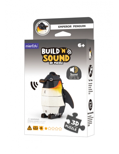 Puzle 3D con sonido - Pingüino