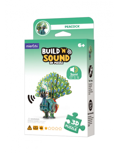 Puzle 3D con sonido - Pavo Real