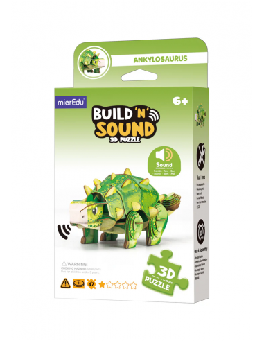 Puzle 3D con sonido - Ankylosaurus