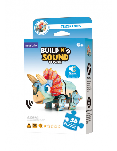 Puzle 3D con sonido - Triceratops