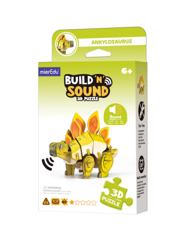 Puzle 3D con sonido - Stegosaurus