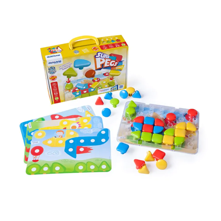 Juego Superpegs Gigantes 32 Piezas Colores Brillantes