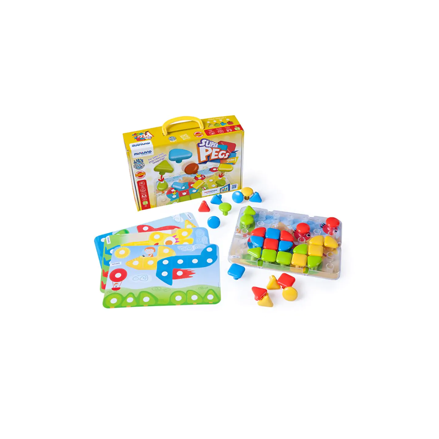 Juego Superpegs Gigantes 32 Piezas Colores Brillantes