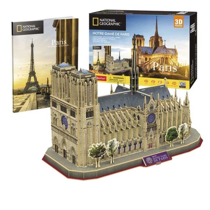 Puzle 3D National Geographic 3D Notredame 128 Piezas