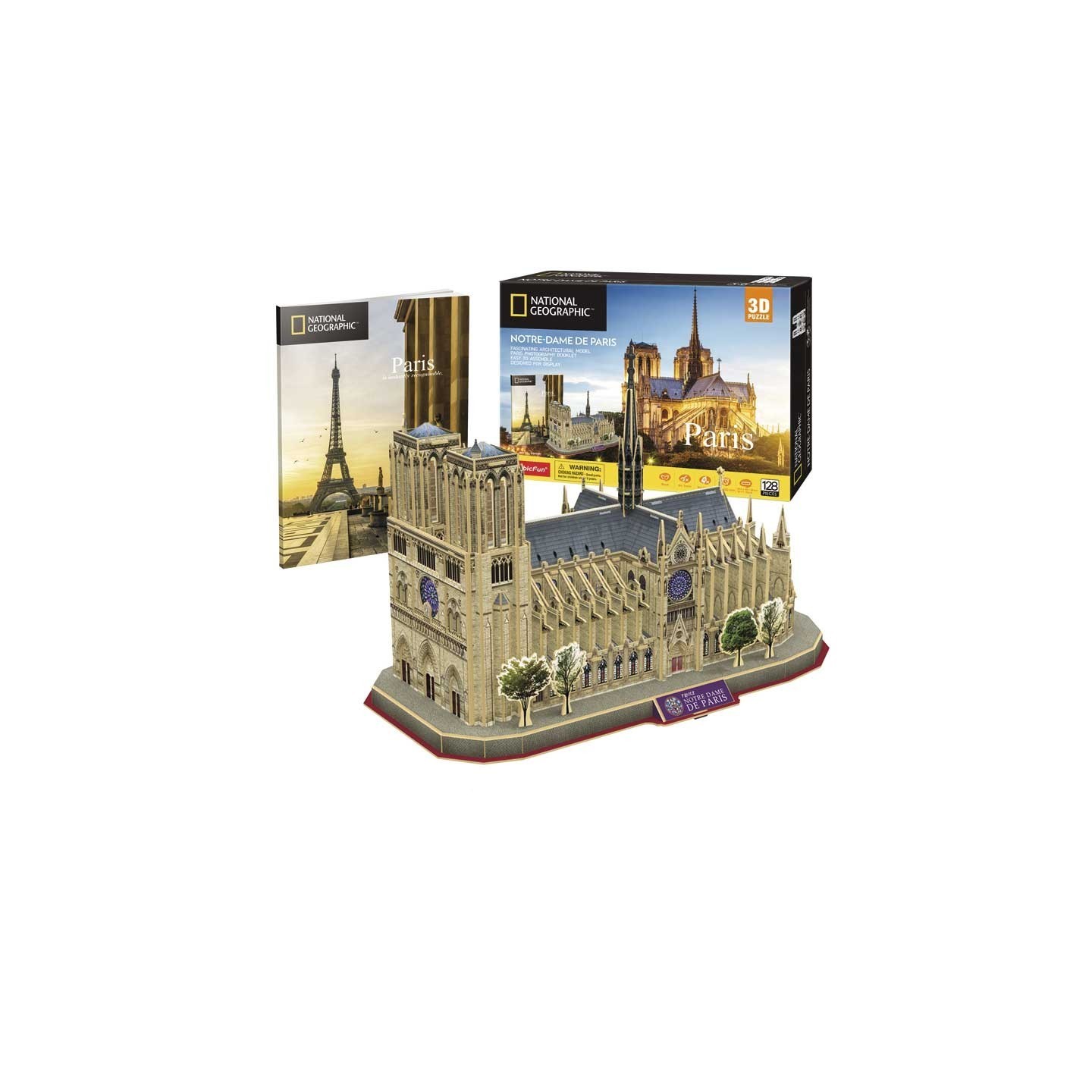 Puzle 3D National Geographic 3D Notredame 128 Piezas