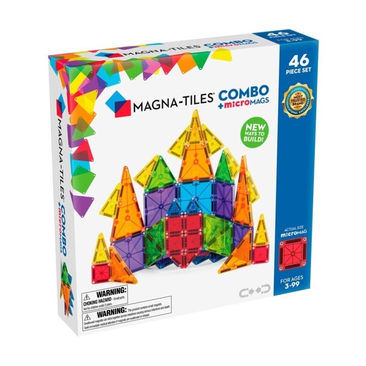 Magna Tiles COMBO + microMAGS Set 46 Piezas