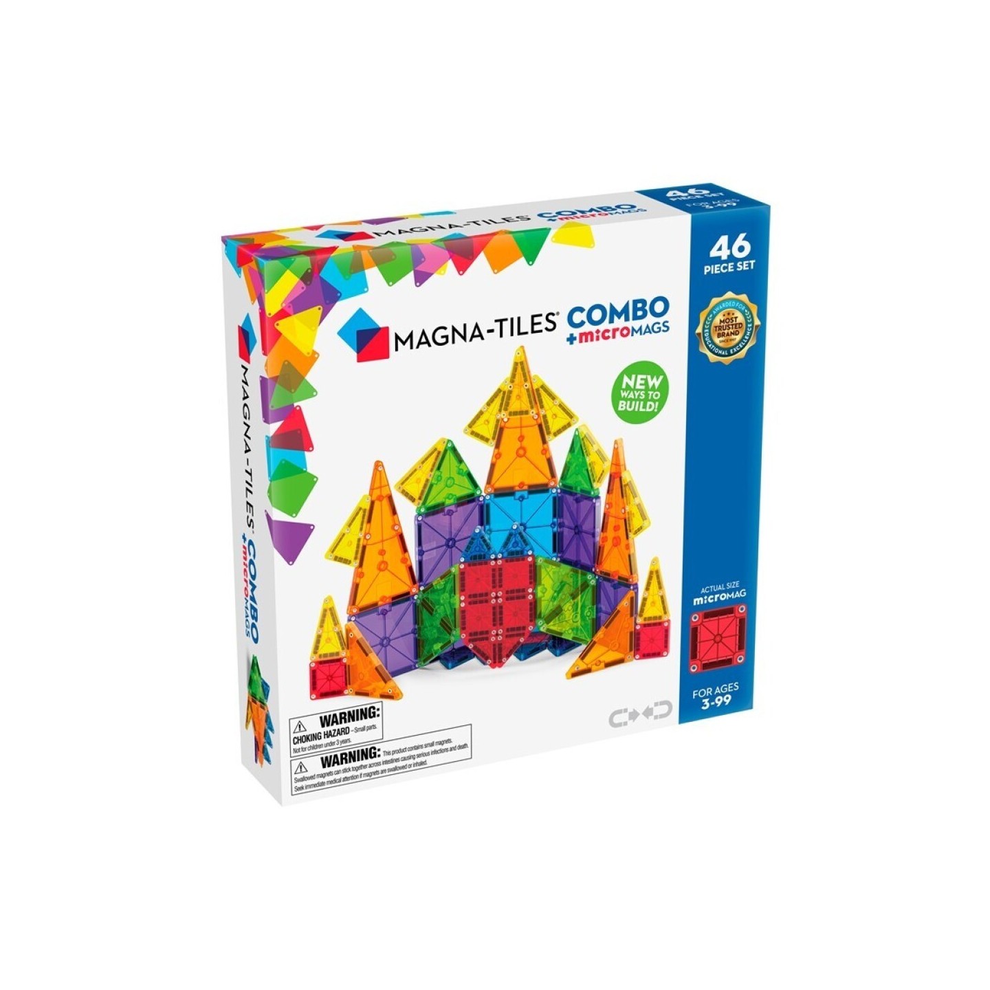 Magna Tiles COMBO + microMAGS Set 46 Piezas