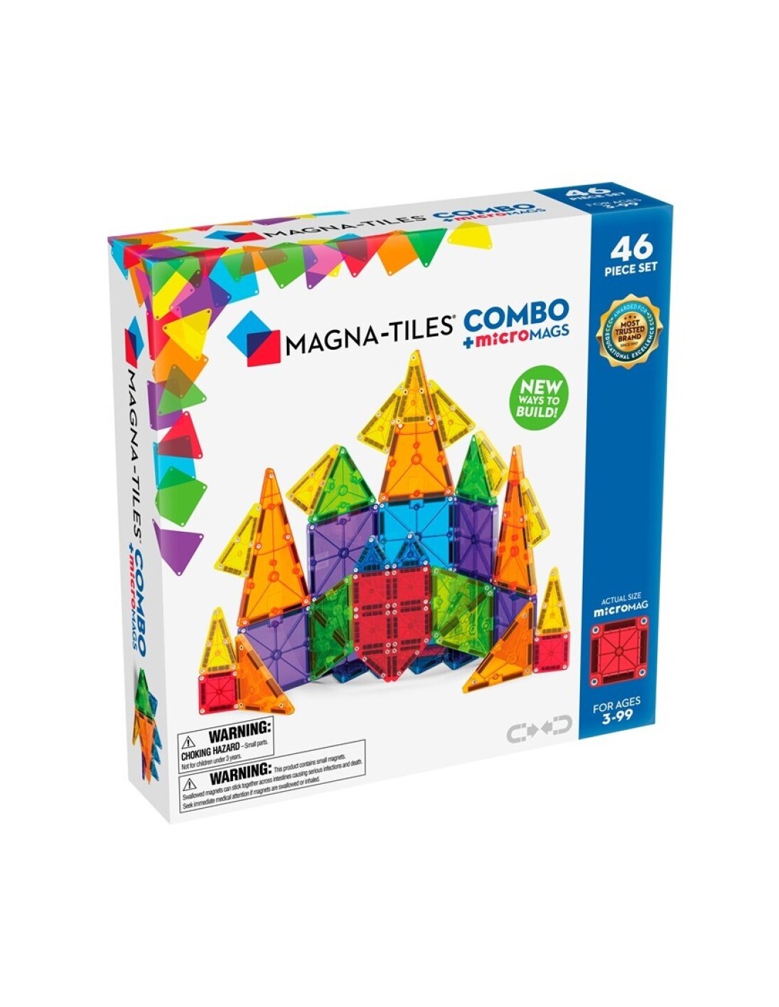 Magna Tiles COMBO + microMAGS Set 46 Piezas