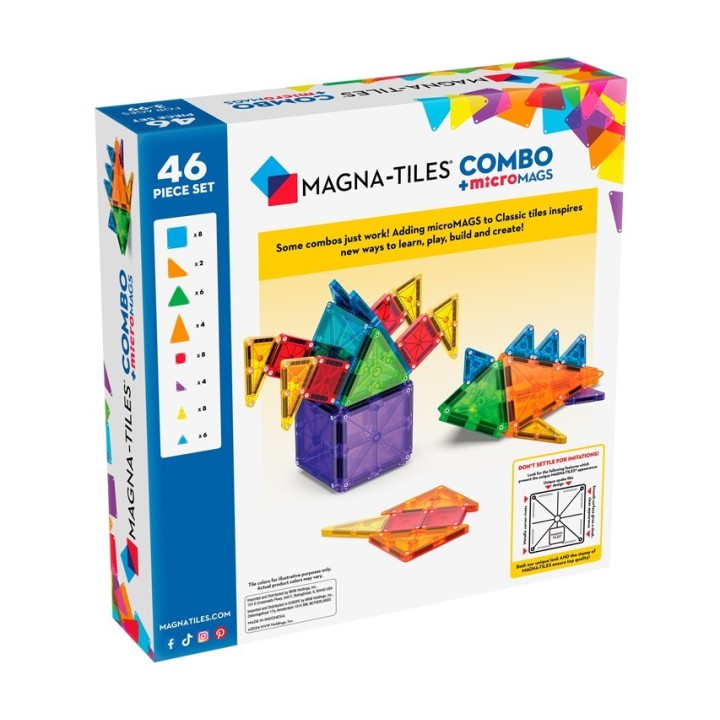 Magna Tiles COMBO + microMAGS Set 46 Piezas