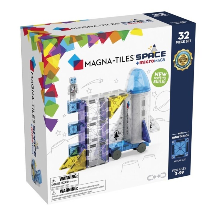 Magna Tiles + MicroMAGS Espacio Set 32 Piezas