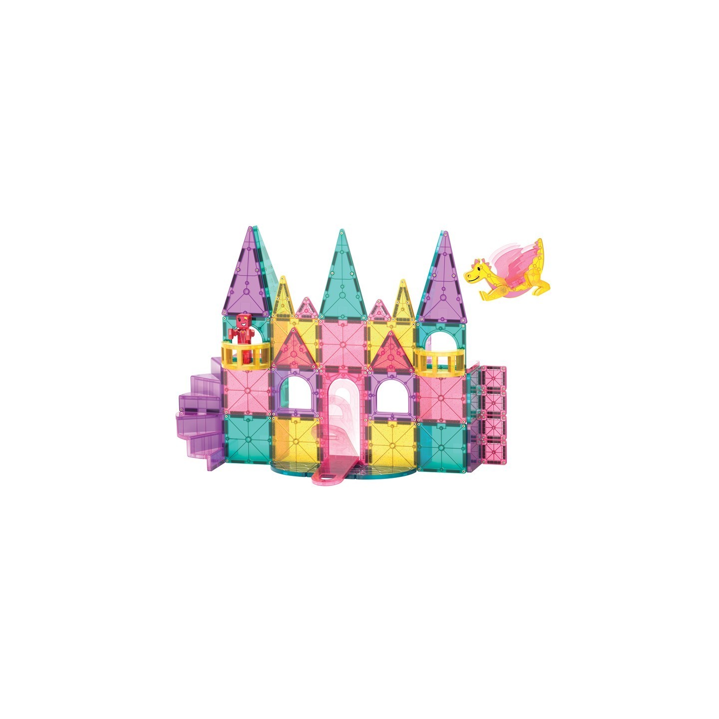 Magna Tiles + MicroMAGS Castillo Set 48 Piezas