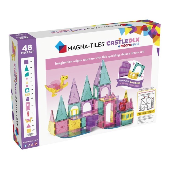 Magna Tiles + MicroMAGS Castillo Set 48 Piezas