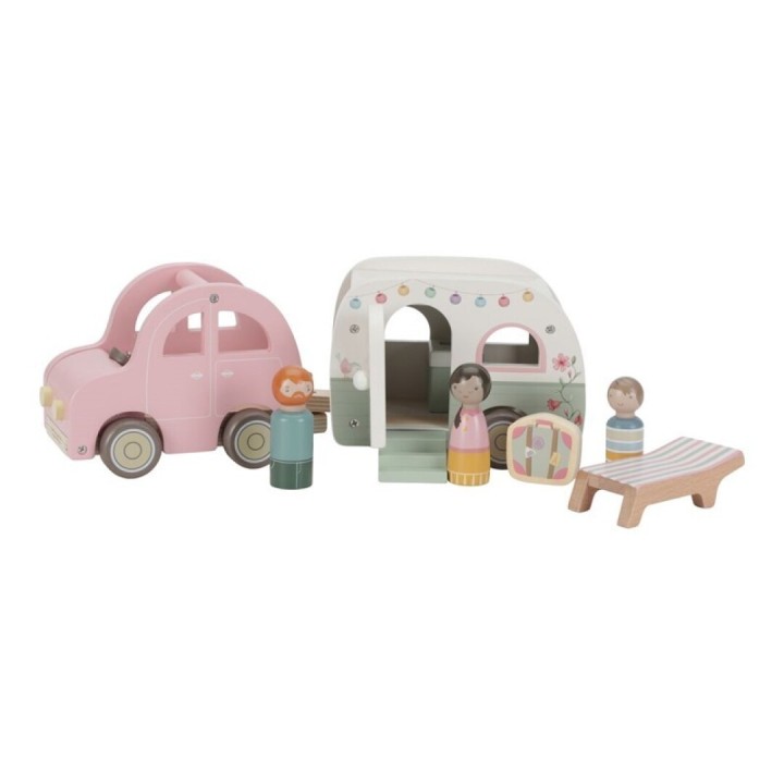 Set Coche y Caravana de Madera