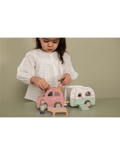 Set Coche y Caravana de Madera 2