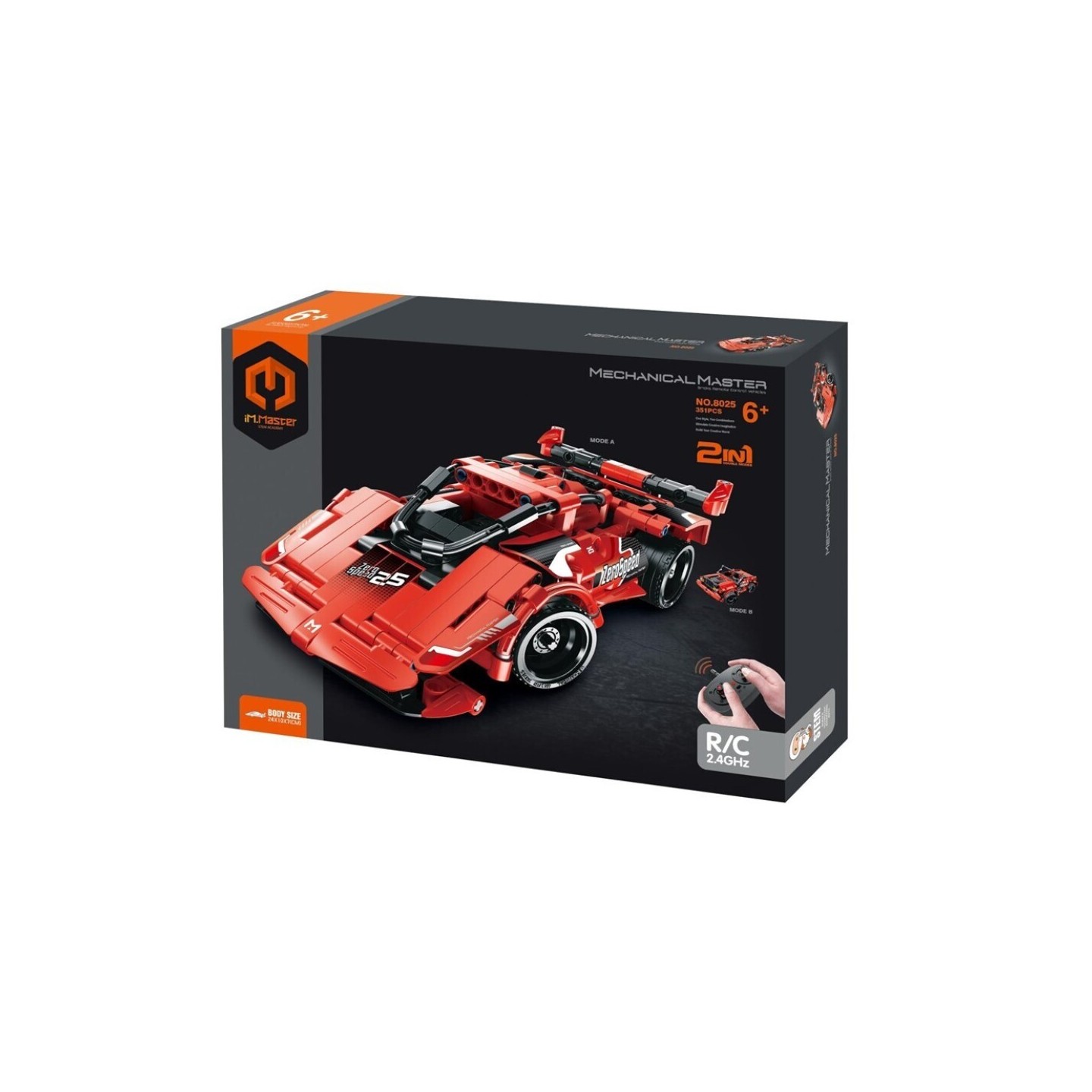 iMMaster Coche de Carreras Radio Control 2 en 1 - 341 Piezas