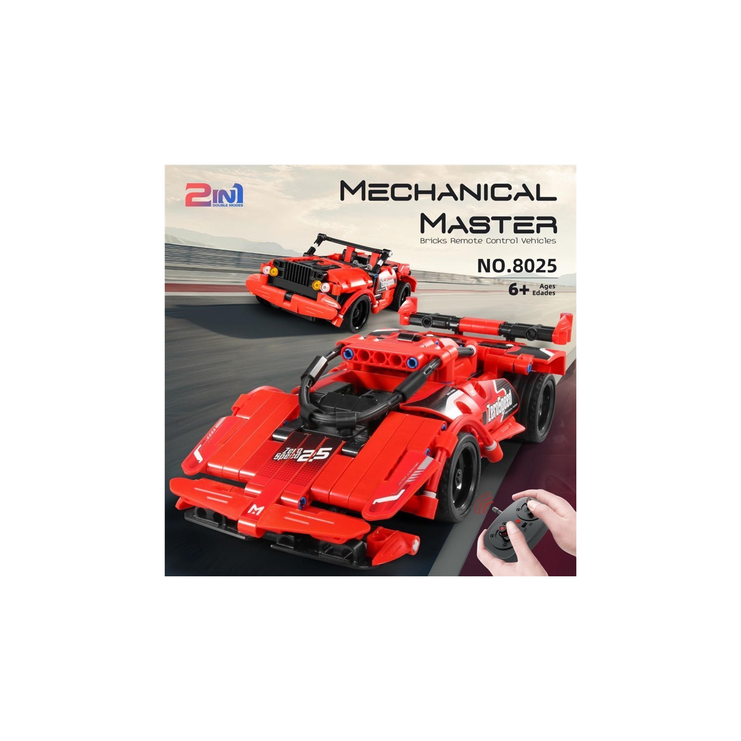 iMMaster Coche de Carreras Radio Control 2 en 1 - 341 Piezas