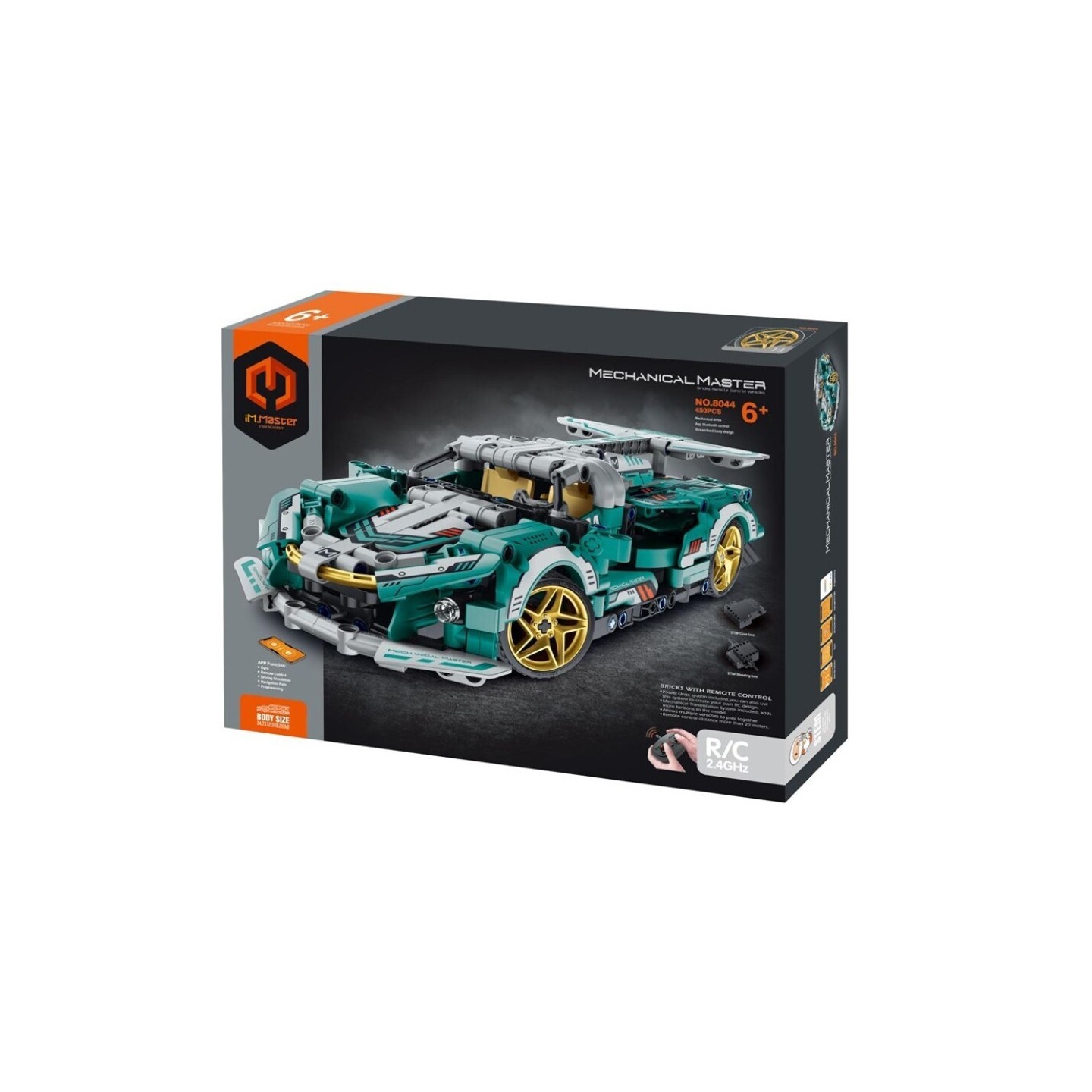 iMMaster Coche Radio Control Verde Mar - 450 Piezas