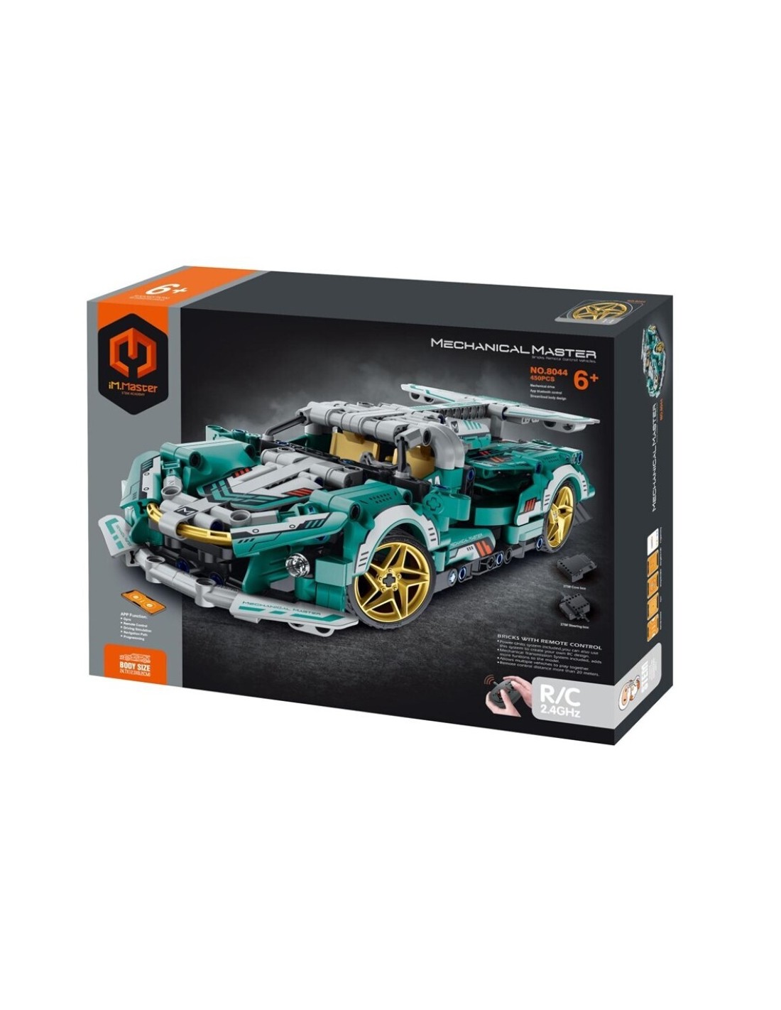 iMMaster Coche Radio Control Verde Mar - 450 Piezas