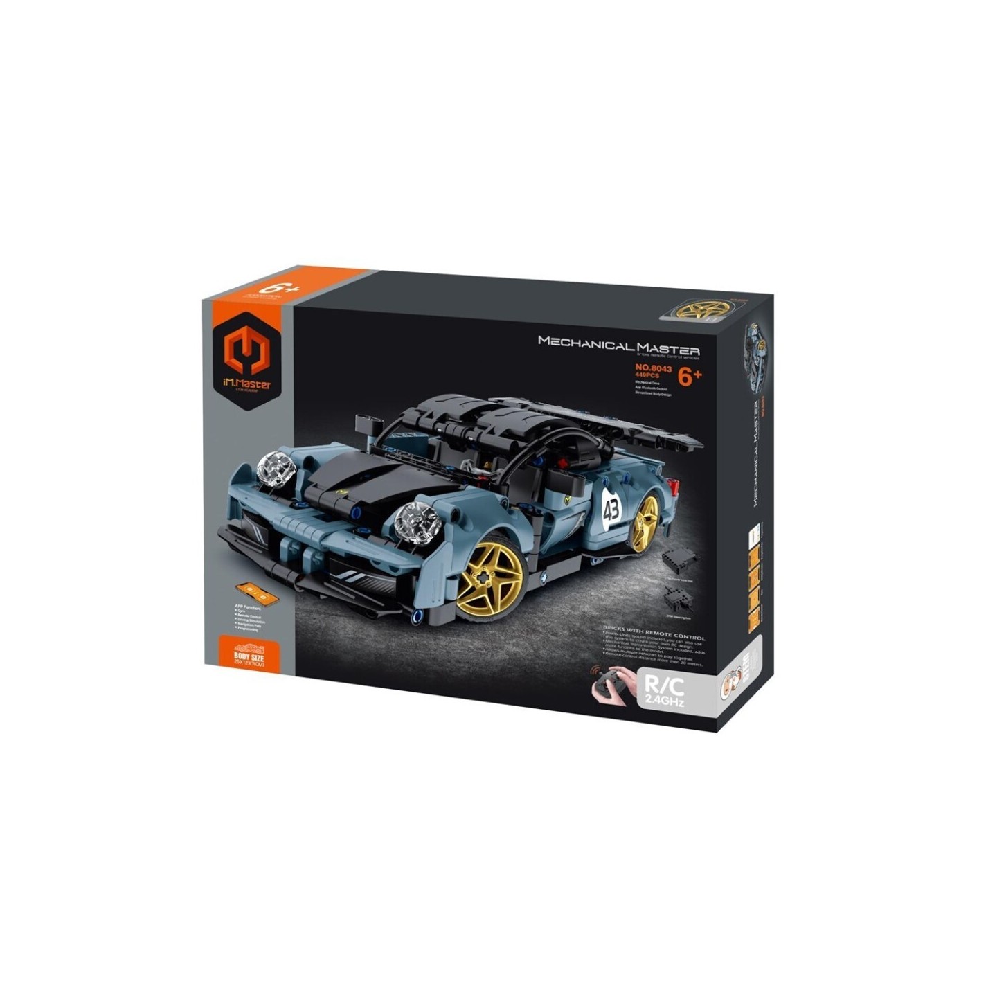 iMMaster Coche Radio Control Azul - 449 Piezas