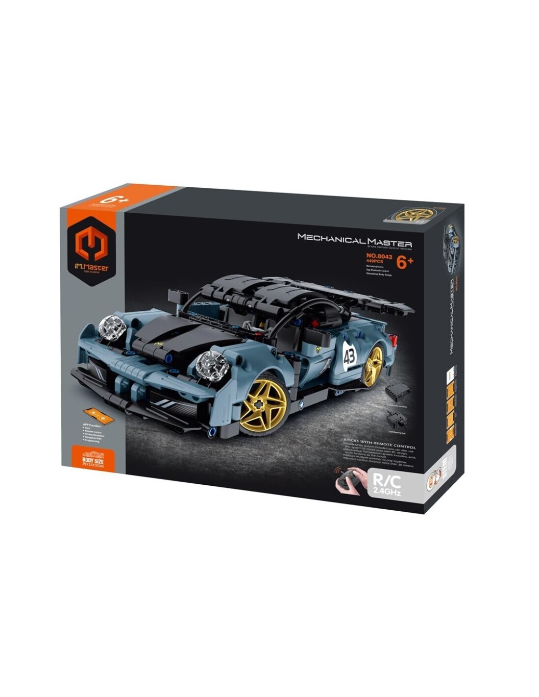 iMMaster Coche Radio Control Azul - 449 Piezas