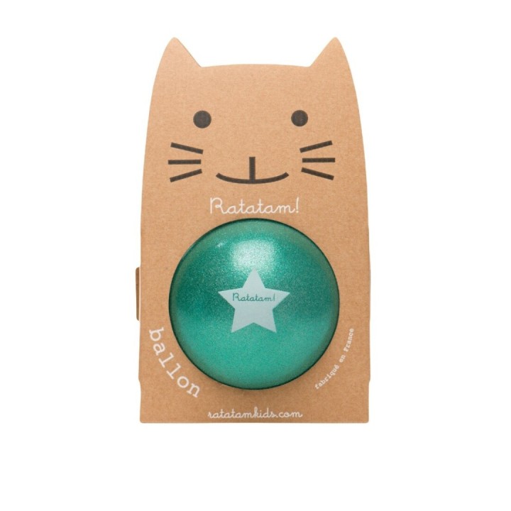 Pelota Glitter Verde 22 cms
