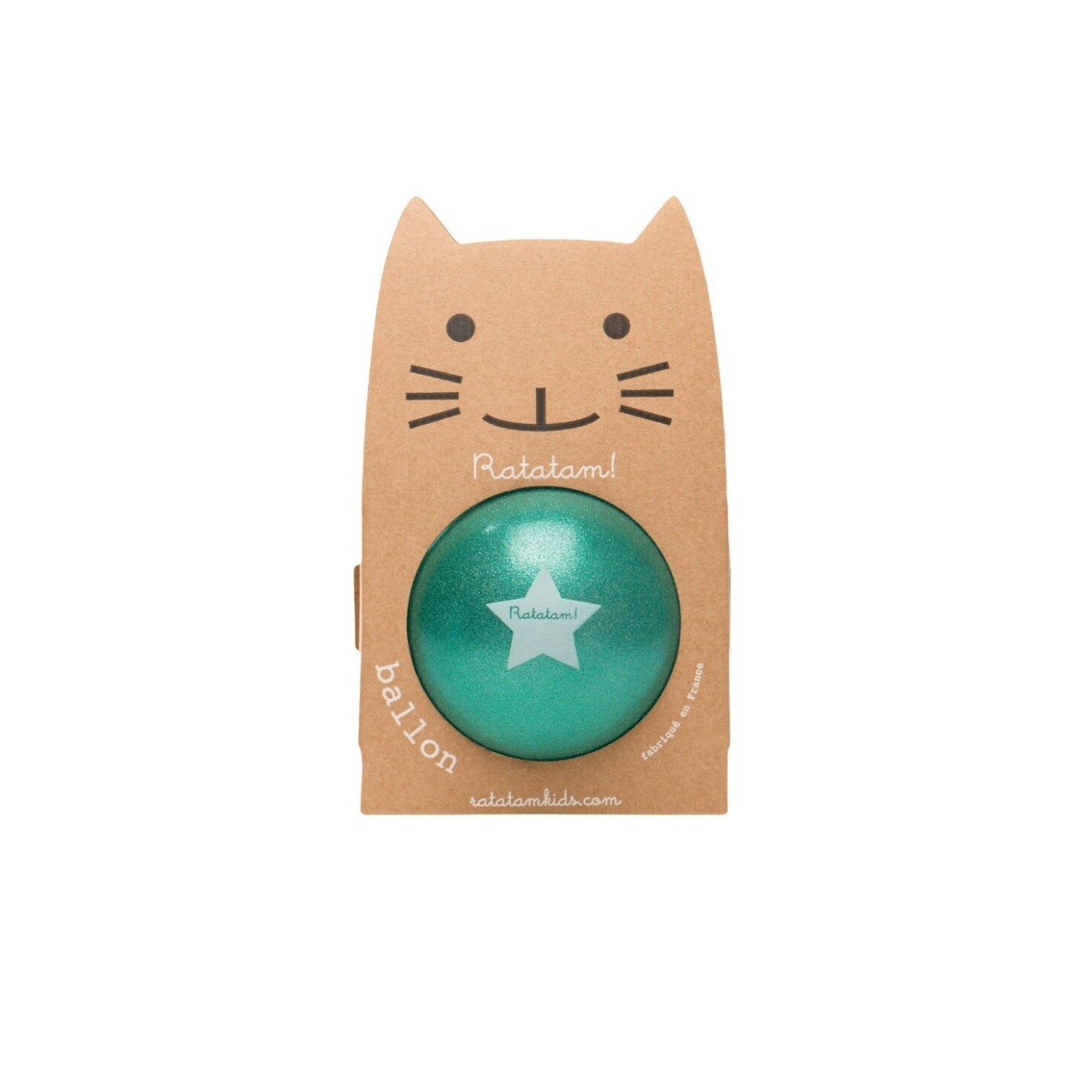 Pelota Glitter Verde 22 cms