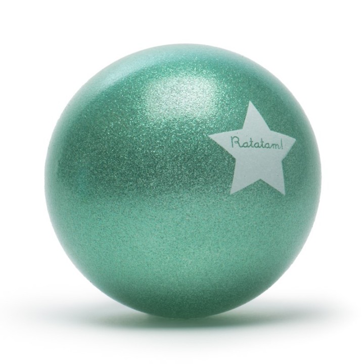 Pelota Glitter Verde 22 cms