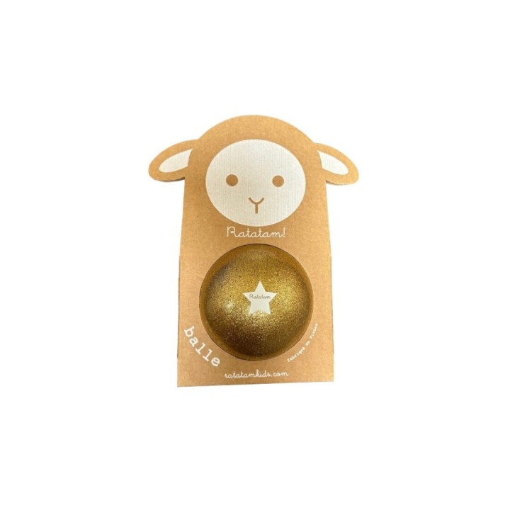 Pelota Glitter Dorada 10 cms