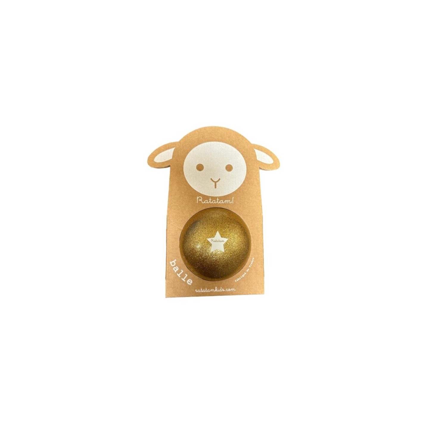 Pelota Glitter Dorada 10 cms