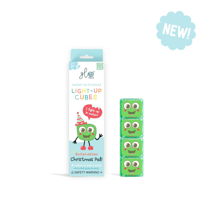 Set 4 cubos con luz Glo Pals Navidad
