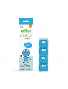 Set 4 cubos con luz Glo Pals Barrio Sesamo - El monstruo de las galletas