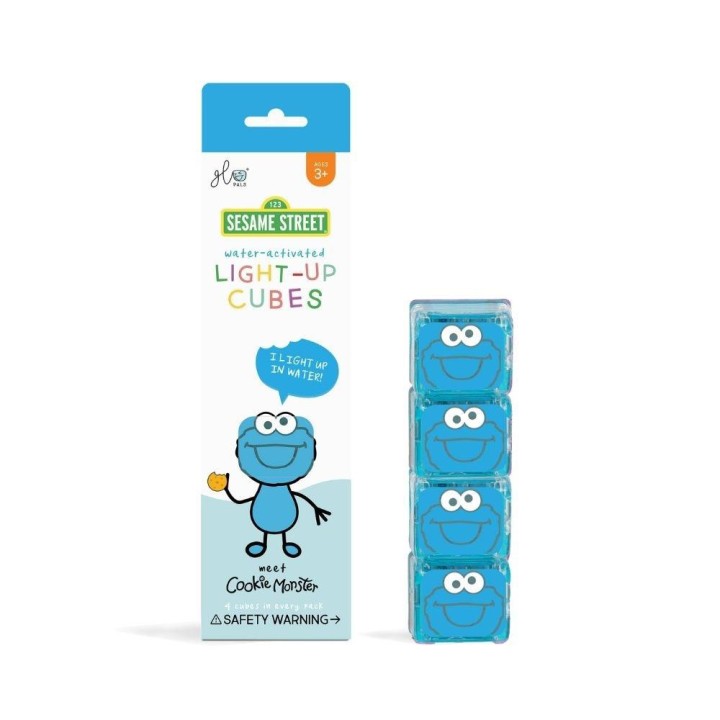 Set 4 cubos con luz Glo Pals Barrio Sesamo - El monstruo de las galletas