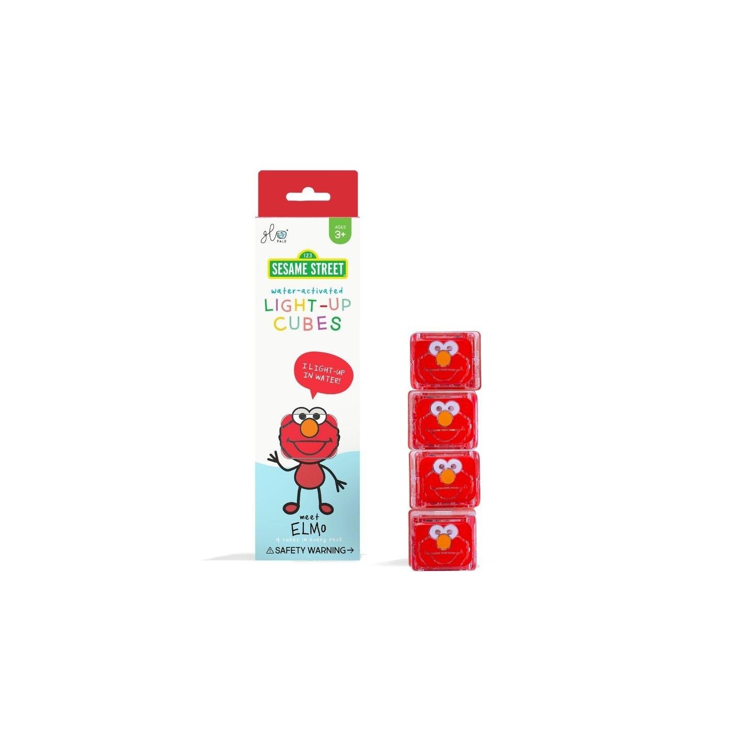 Set 4 cubos con luz Glo Pals Barrio Sesamo - Elmo