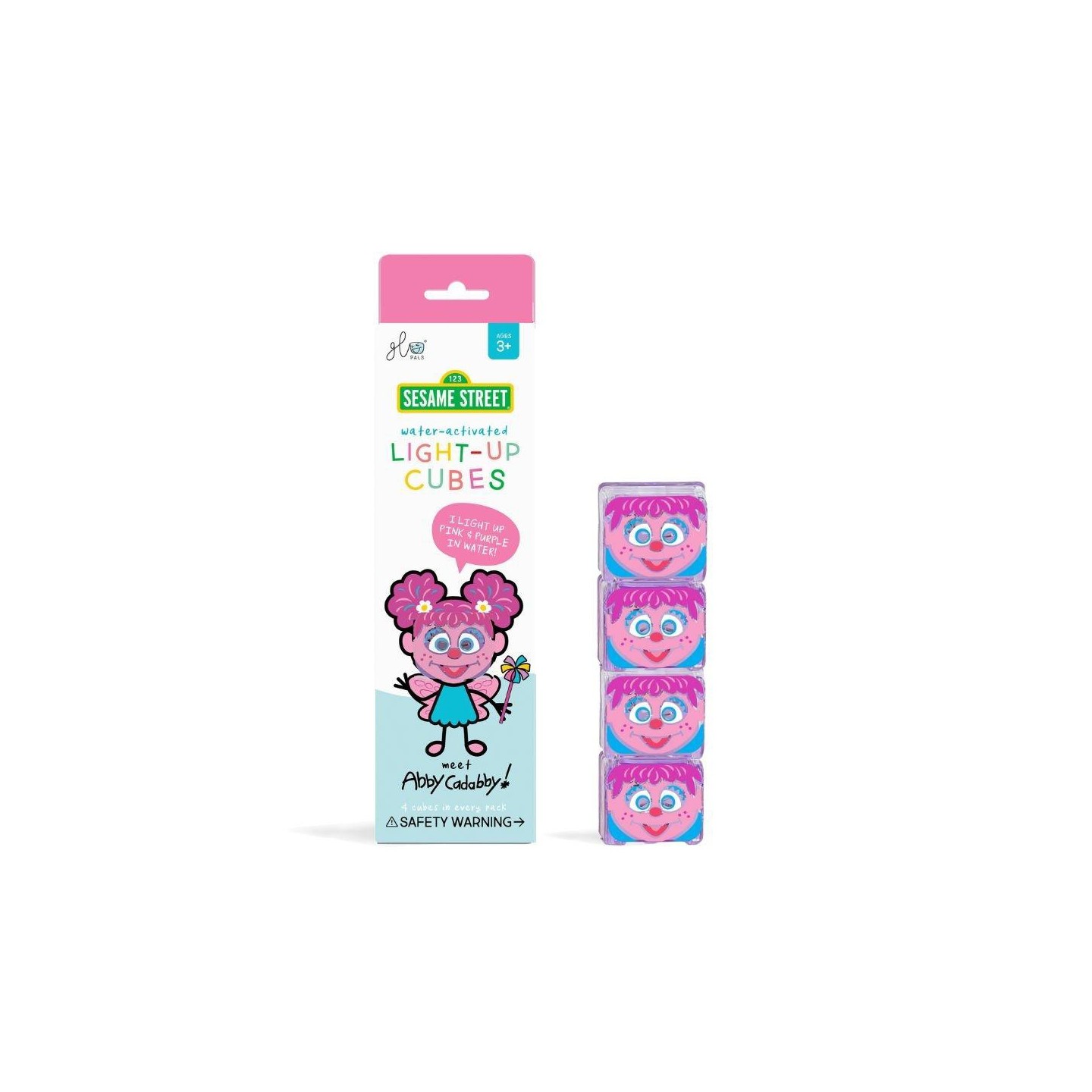 Set 4 cubos con luz Glo Pals Barrio Sesamo - Abby Cadabby