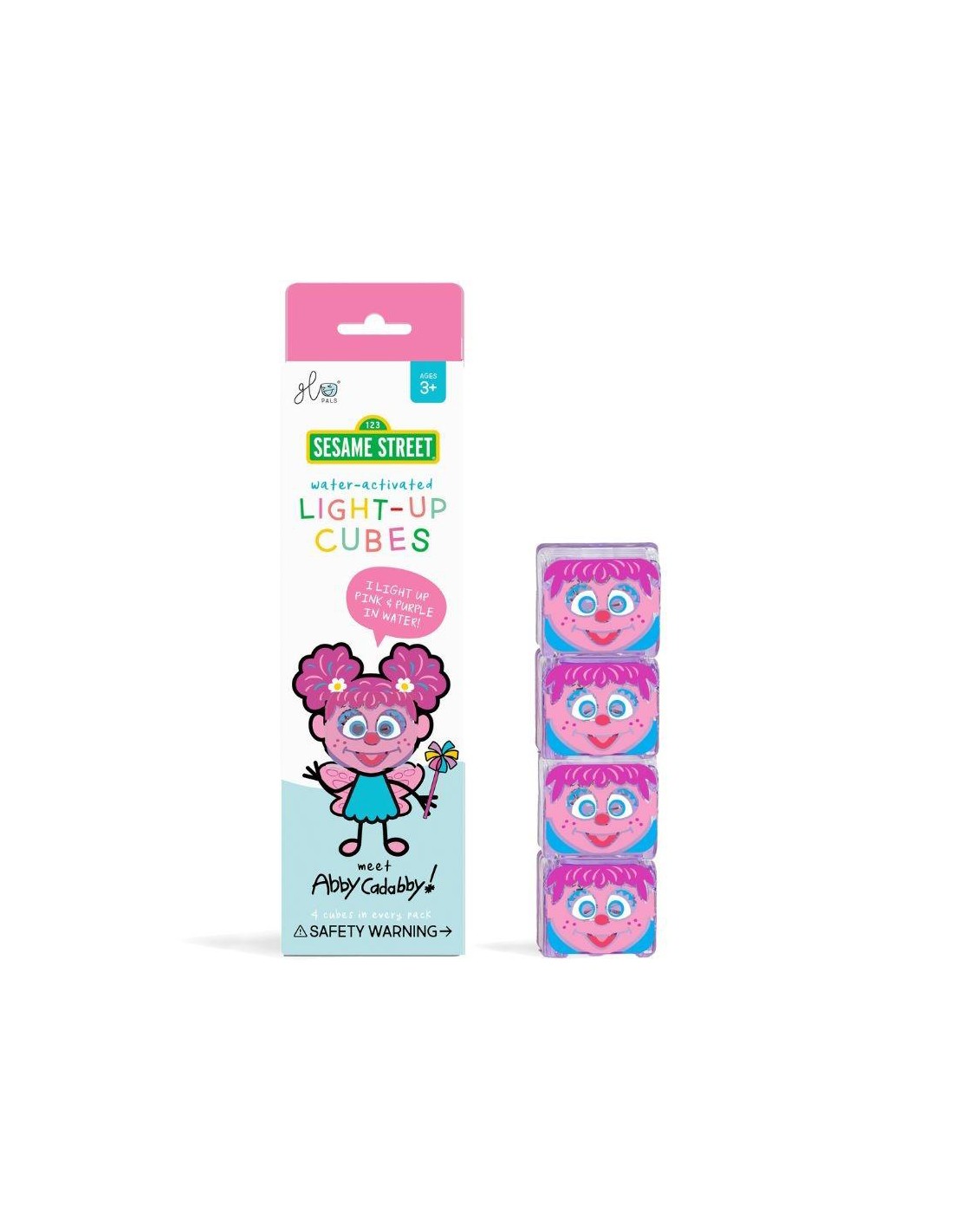 Set 4 cubos con luz Glo Pals Barrio Sesamo - Abby Cadabby