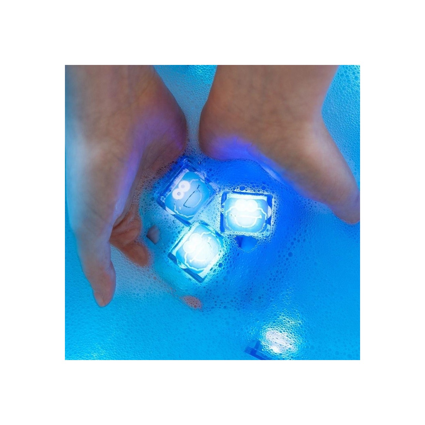 Set 4 cubos con luz Glo Pals Barrio Sesamo - El monstruo de las galletas