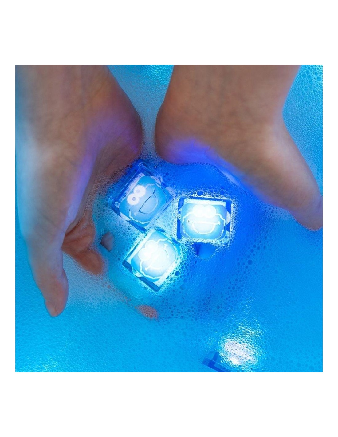Set 4 cubos con luz Glo Pals Barrio Sesamo - El monstruo de las galletas