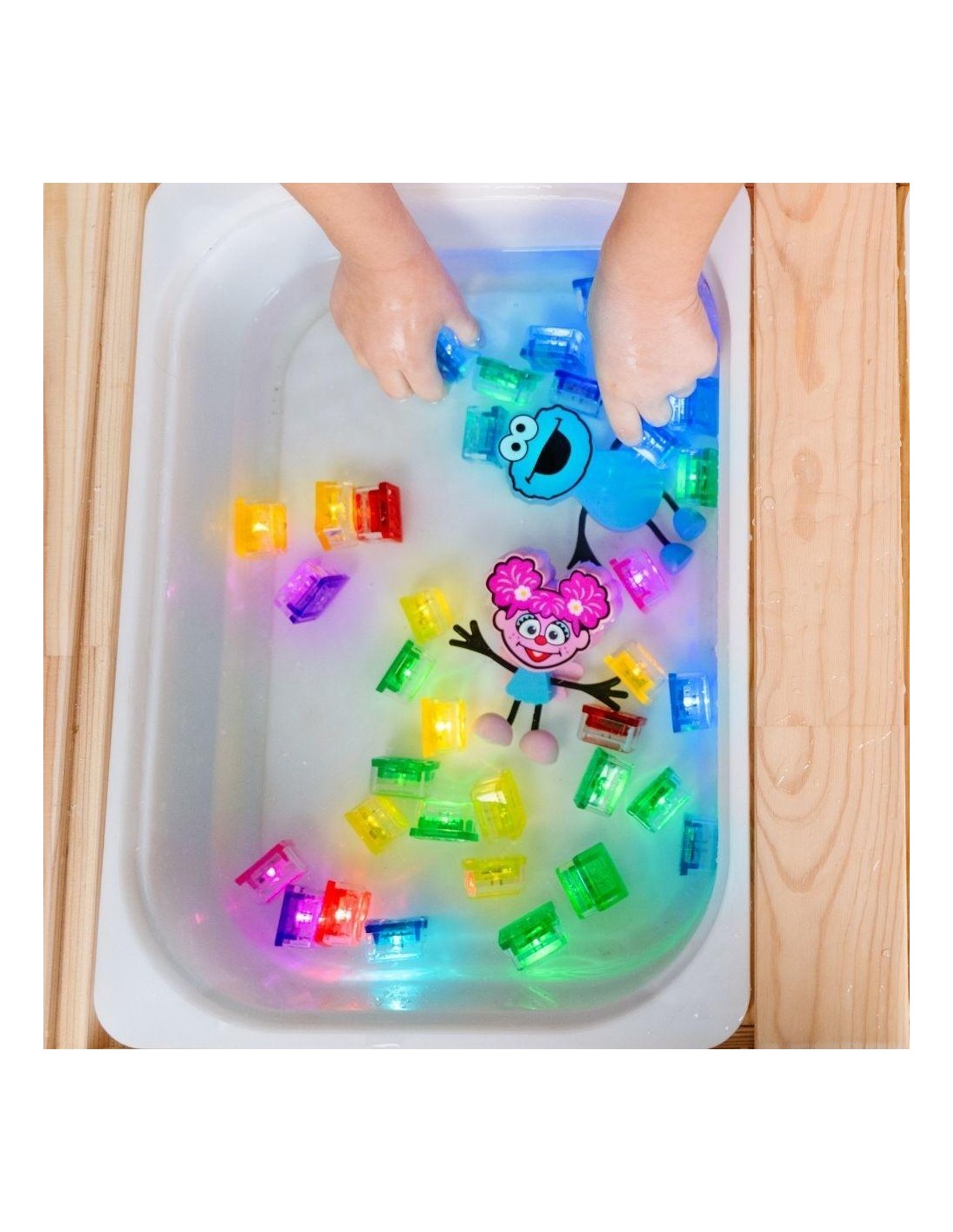 Set 4 cubos con luz Glo Pals Barrio Sesamo - Elmo